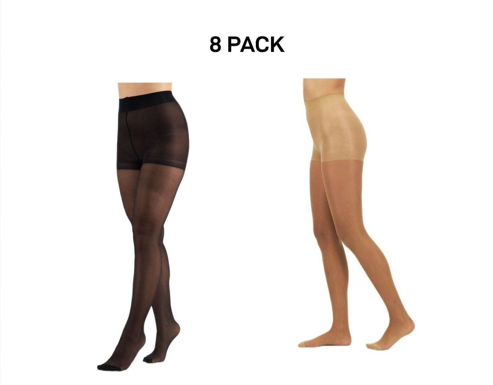 Bonds Womens Sheer Slimming Tights Comfortable Top Waistband 8 Pack L79570