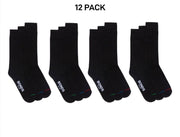 Bonds Mens Oxford Crew Socks Soft Cotton Comfy High Ribbed Ankle 12 Pack S8471N