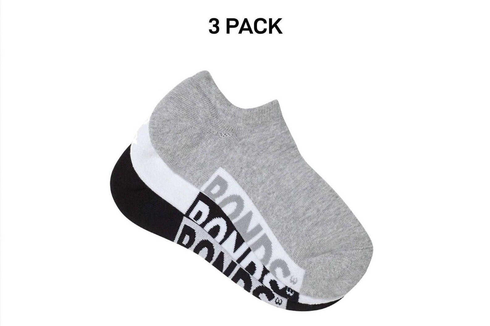 Bonds Womens Logo Cushioned No Show Extra Comfort Cushiness Soles 3 Pack LXPX3N