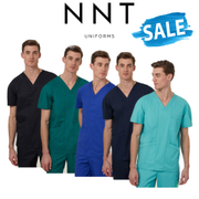 SALE NNT Uniform Mens Next Gen Anti Bacterial Carl Nurse Work Scrub Top CATRFV