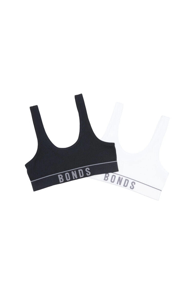 Bonds Girls Original Rib Tank Crop Super Comfort and Soft Support 6 Pack UWLK2A