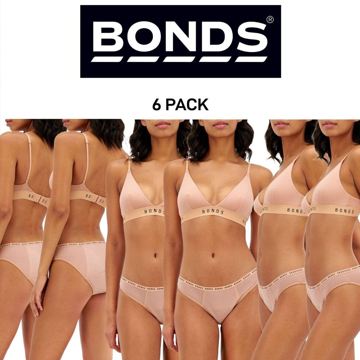 Bonds Womens Bloody Comfy Period Bikini Heavy Worry Free Undies 6 Pack WTGN