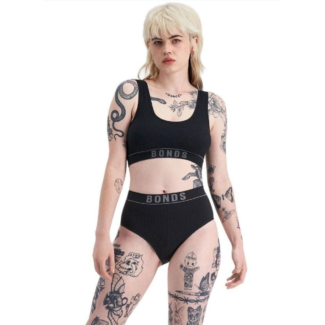 Bonds Womens Retro Rib Hi Hi Bikini Smooth Comfy Stretchable Knit WU8FA