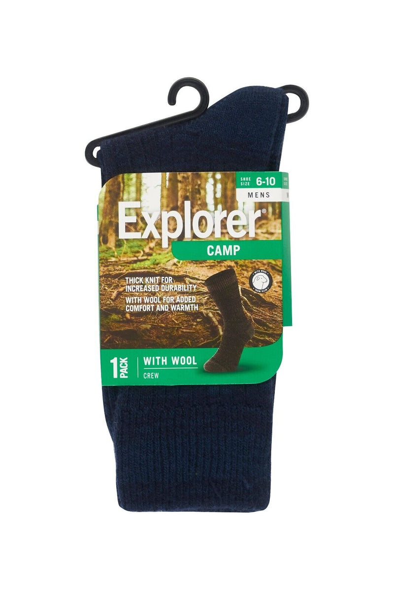 Bonds Explorer Camp Wool Crew Soft Cushioned Durable Sock 3 Pack SYQE1N