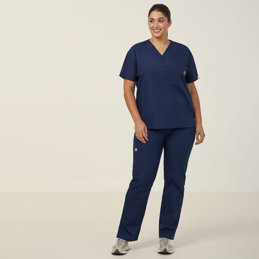NNT Unisex Wonderwink 4 Pack Origins Pocket V Neck Scrub Top Alpha CATRE4-Collins Clothing Co