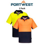 Portwest Short Sleeve Food Industry 2 Pack Cotton Comfort Polo Work Safety MF210