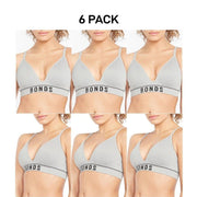 Bonds Womens Retro Rib Wirefree Tee Bra Comfortable & Stretchable 6 Pack YXF7Y