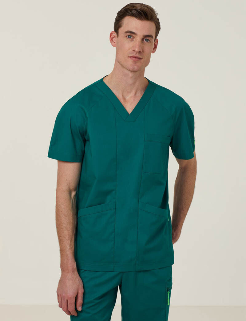 SALE NNT Uniform Mens Next Gen Anti Bacterial Carl Nurse Work Scrub Top CATRFV
