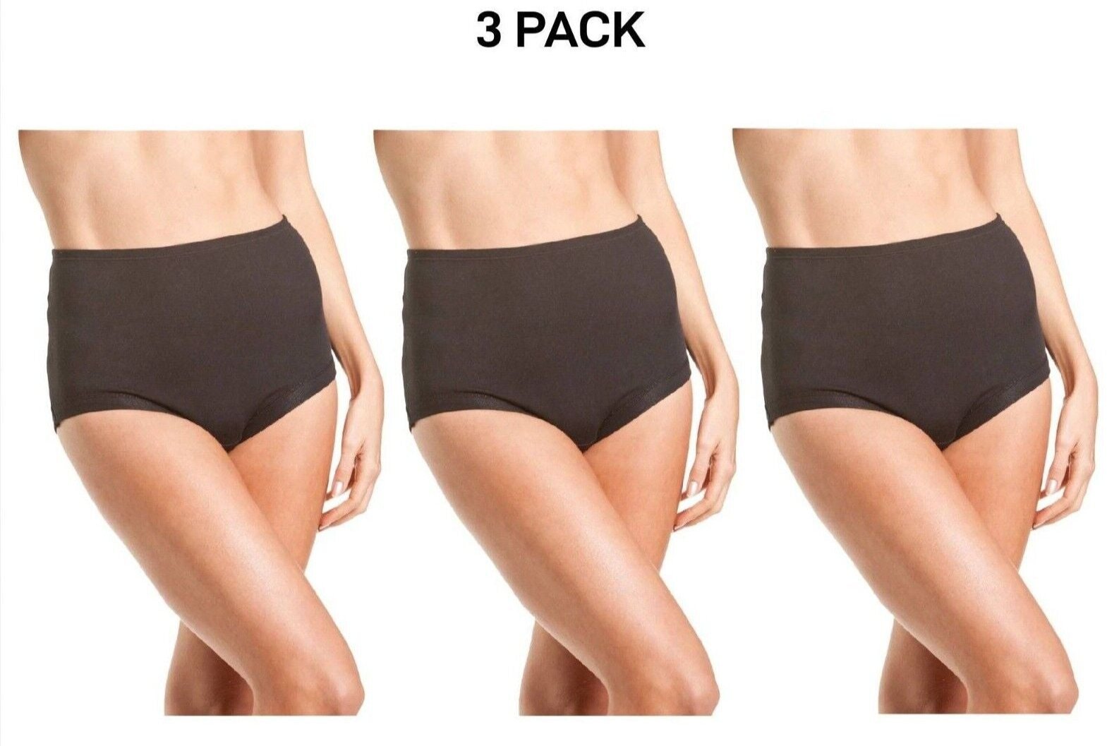 Bonds Womens Cottontails Full Brief With Lycra Comfortable Coverage 3 Pack WUFQA