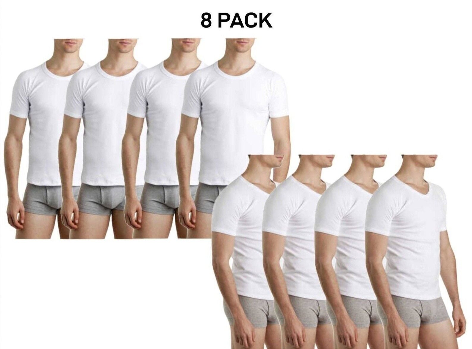 Bonds Mens Genuine Raglan Crew Neck Perfect Tee Close Body Fit 8 Pack M9372W