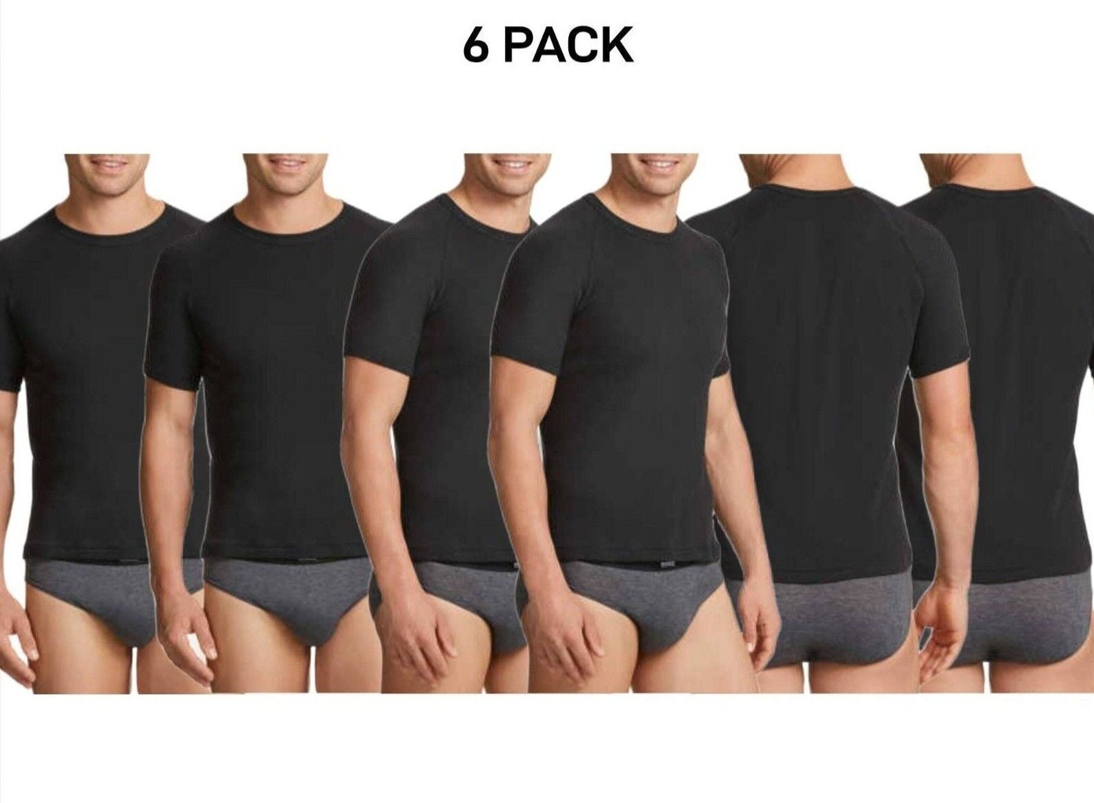 Bonds Mens Genuine Raglan Crew Neck Perfect Tee Close Body Fit 6 Pack M9372W