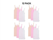 Bonds Girls Teena Singlet Super Stretchable Stay Comfortable 12 Pack UYG43A