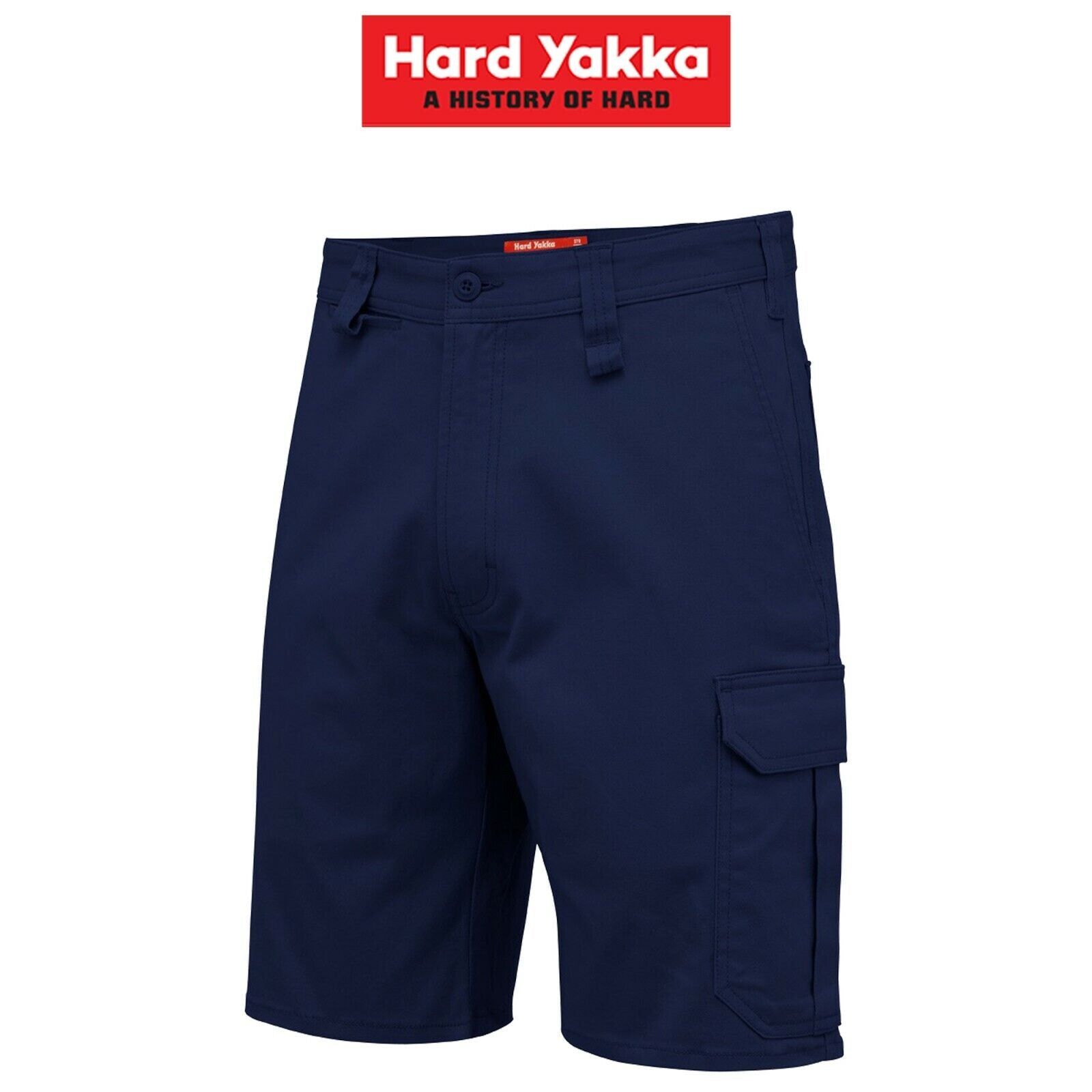Mens Hard Yakka Core Stretch Cargo Shorts Cotton Drill Work Tough Strong Y05067