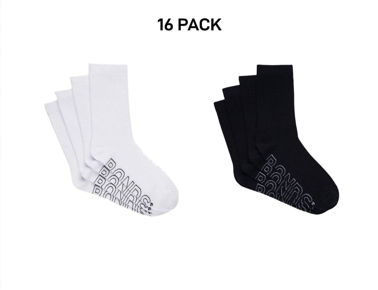 Bonds Mens Logo Lightweight Crew Cooling Zone Stay Put Fit Socks 16 Pack SXMY4N