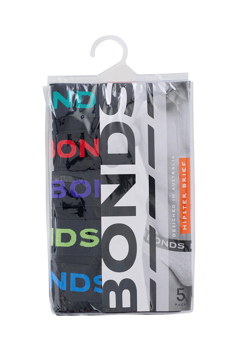 Bonds Mens Hipster Brief Super Soft Branded Elastic Waistband 15 Pack M8DMTX