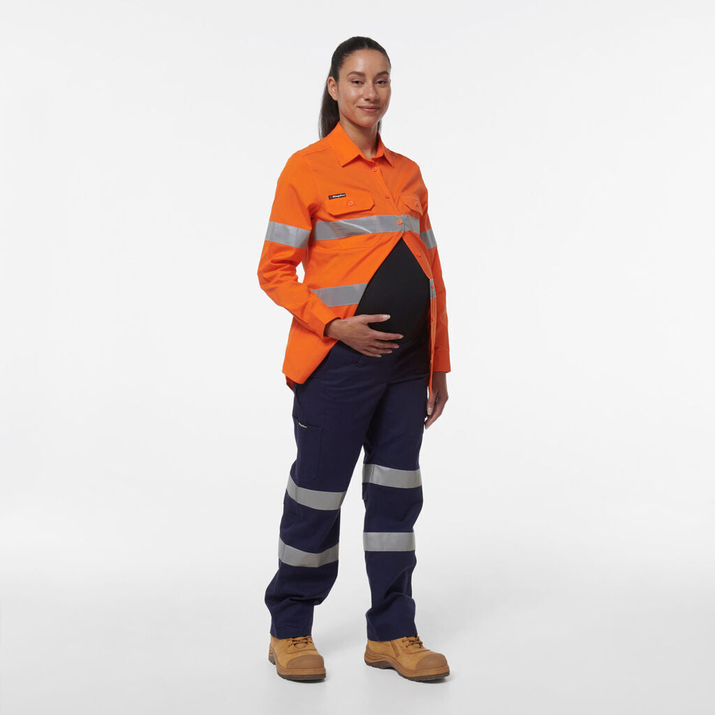 KingGee Womens 4Pack Safety WorkCool Maternity Reflective Bio Motion Pant K43007