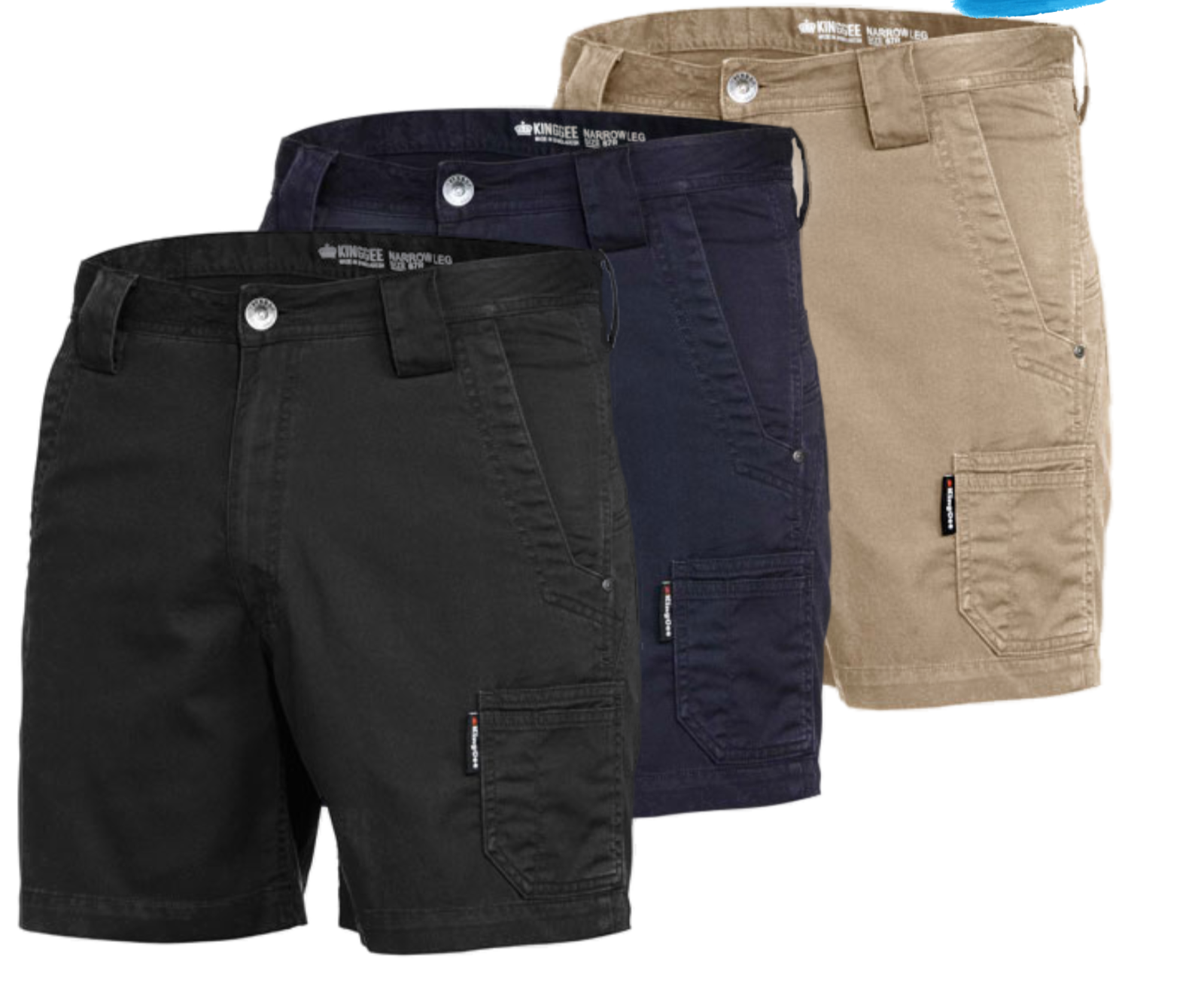 SALE KingGee Mens Tradie Summer Short Shorts Workwear Narrow Fit Comfort K17330