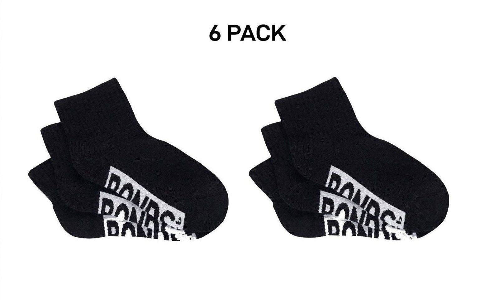 Bonds Kids Cushioned Quarter Crew Thickness for Comfiness Sock 6 Pack RXVP3N