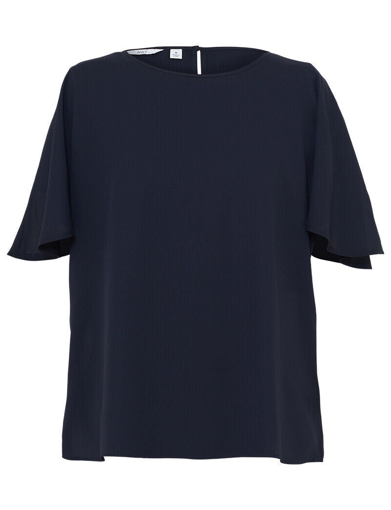 SALE NNT Womens Georgie Cape Short Sleeve Classic Fit Comfortable Blouse CATUKD