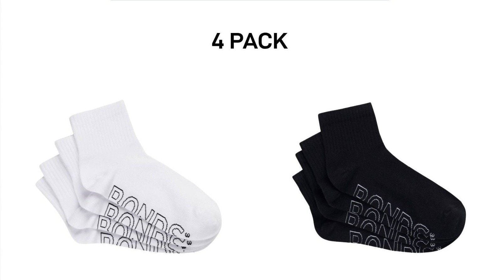 Bonds Womens Logo Lightweight Quarter Crew Mesh Cooling Zones 4 Pack LXPM4N