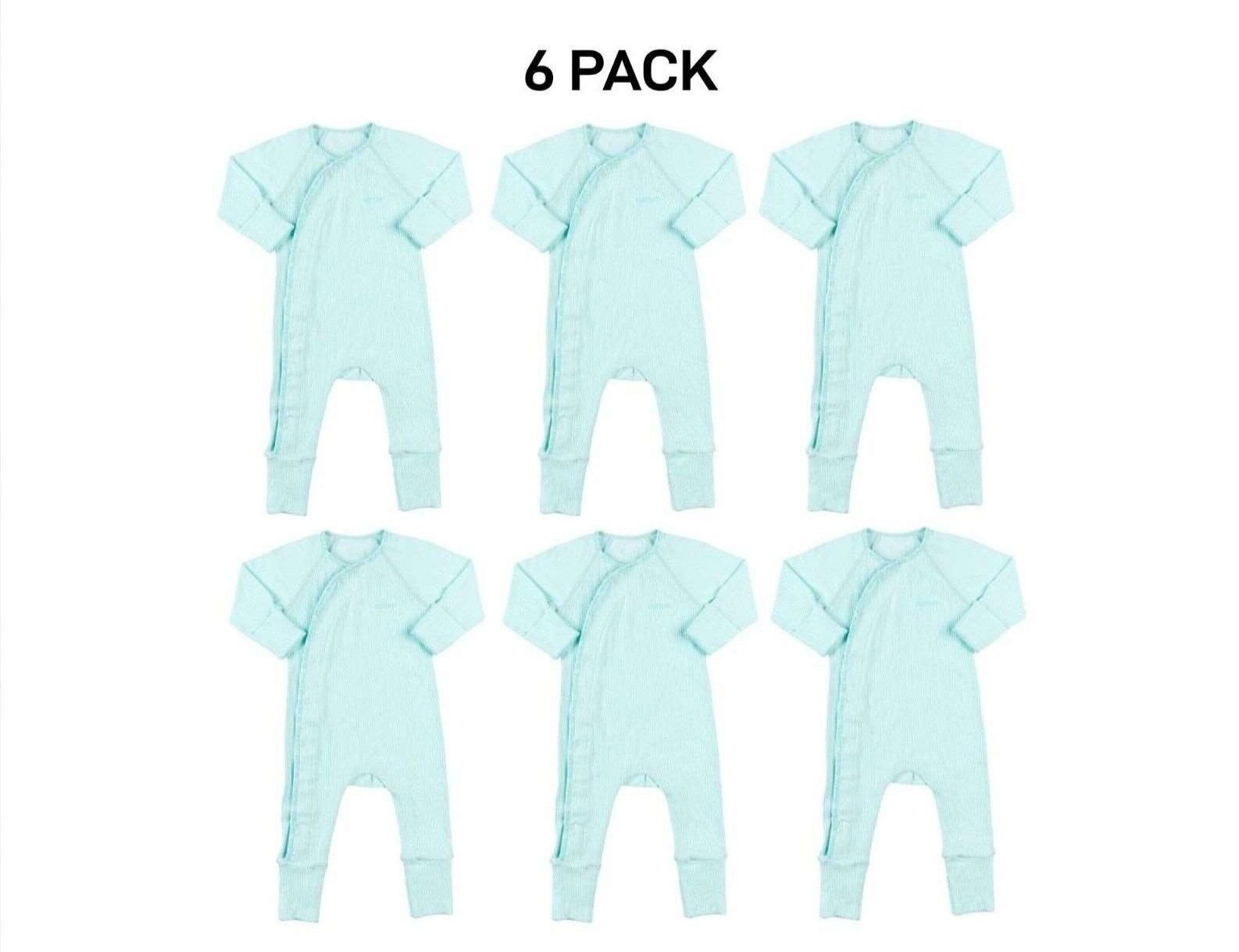 Bonds Baby Pointelle Cozysuit Branded Elastic Trim Aussie Cotton 6 Pack BXGGA