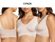 Bonds Womens Comfy Crop Regular Super Soft Flexible Wirefree Bra 3 Pack WVLHY