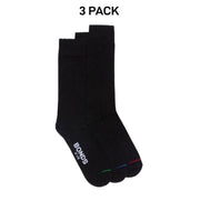 Bonds Mens Oxford Crew Socks Soft Cotton Comfy High Ribbed Ankle 3 Pack S8471N