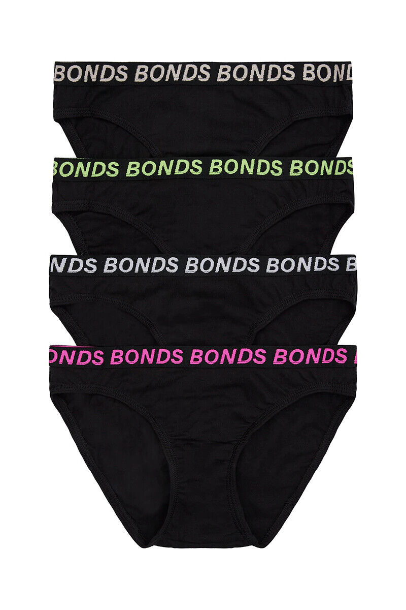 Bonds Girls Bikini Sport Ultimate Comfy and Fresh Moisture Wicking 8 Pack UWKL4A