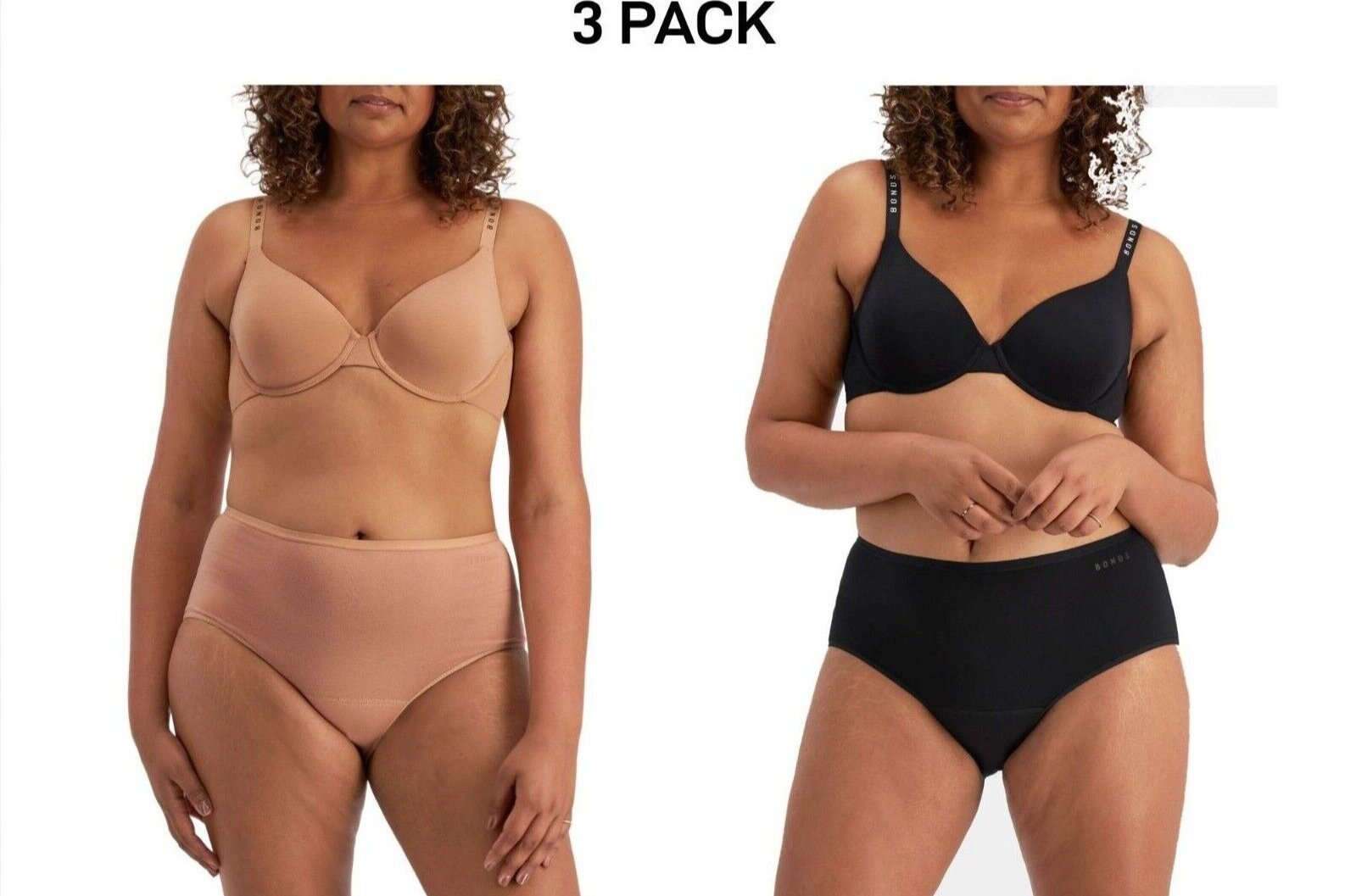 Bonds Womens Damn Dry Full Brief Stay Fresh Soft and Flexible Panty 3 Pack WRR8A