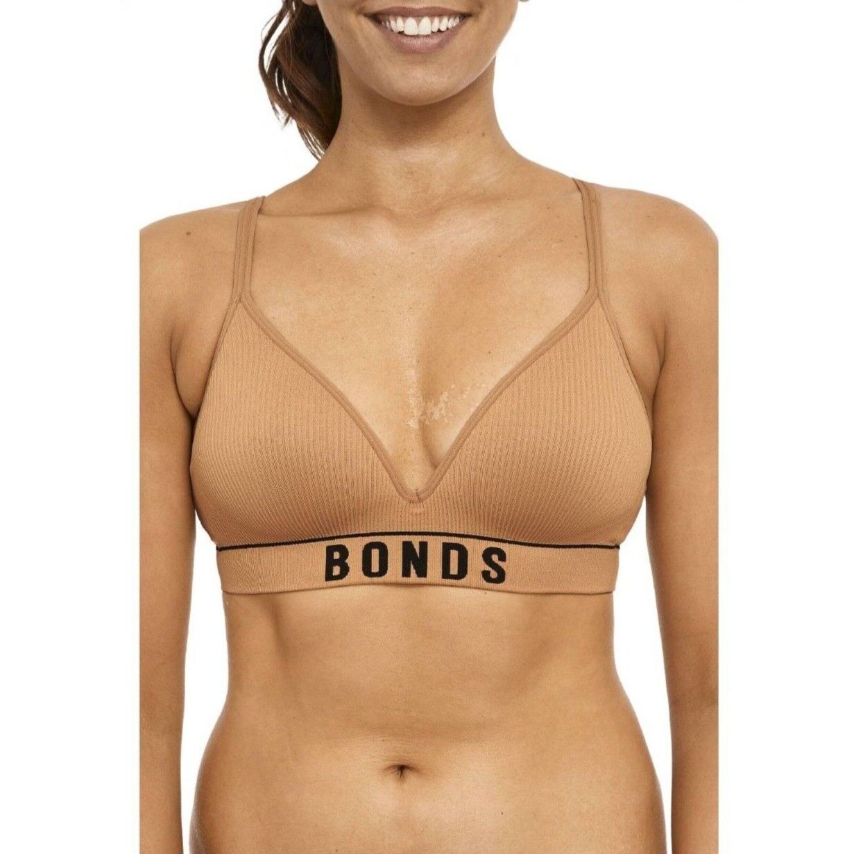 Bonds Womens Retro Rib Wirefree Tee Bra Soft & Supportive Underband YXF7W