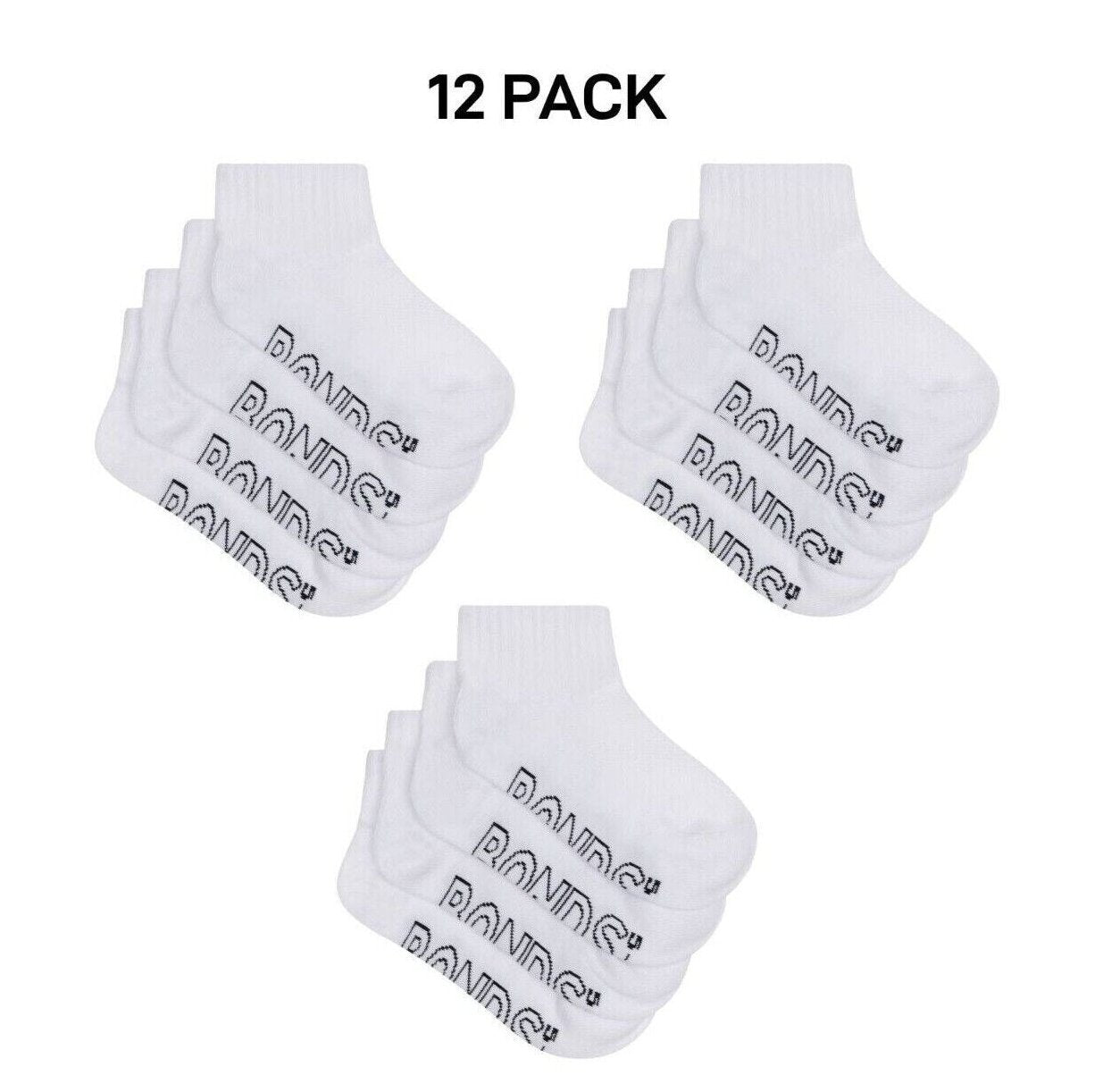 Bonds Kids Logo Light Quarter Crew Lightweight and Breathability 12 Pack RXUT4N