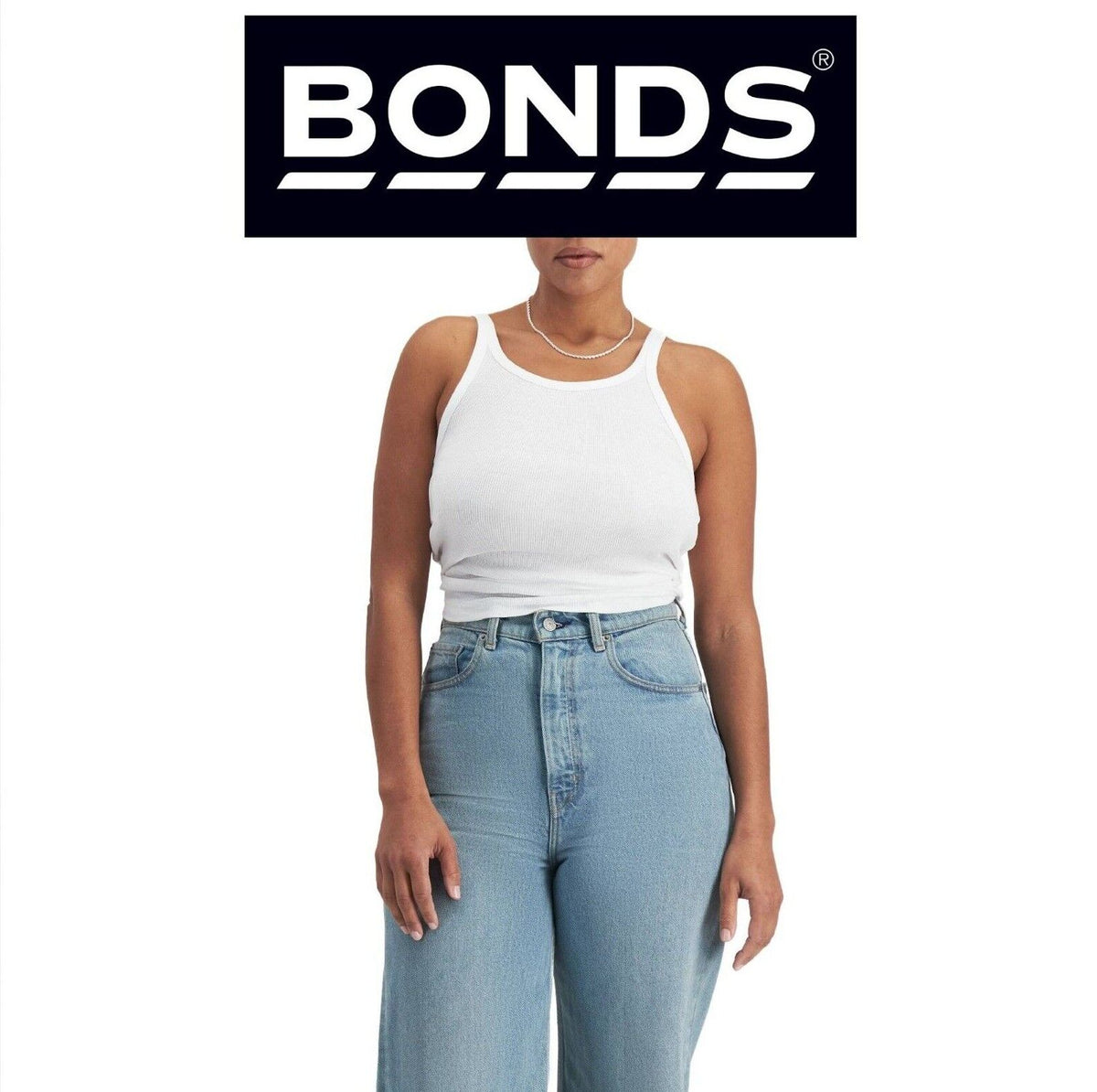 Bonds Womens Organic Chesty Singlet Flat-locked Side Seam Cotton Rib WTHY