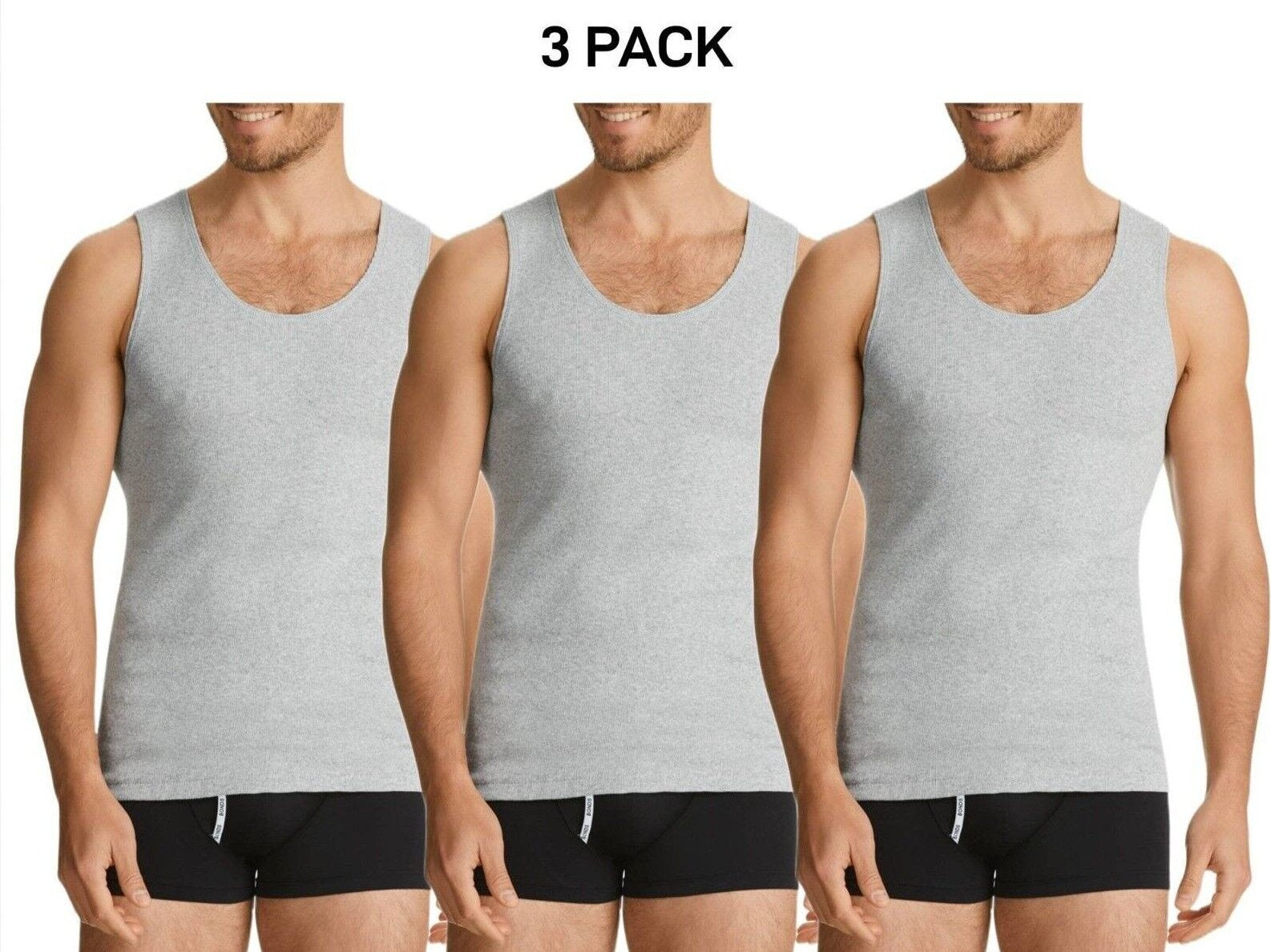 Bonds Mens Chesty Singlets Cotton Side Seamfree Comfortable Fit 3 Pack M757O