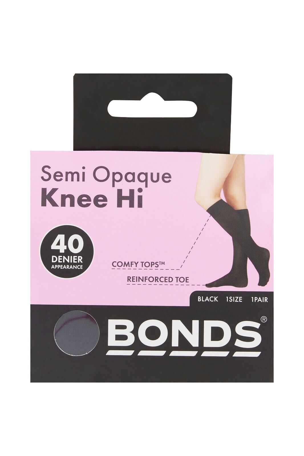 Bonds Womens Semi Opaque Knee High 40 Denier Socks Wide Comfort 4 Pack L79582