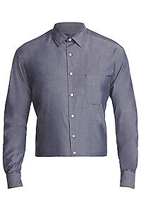 NNT Mens Chambray Long Sleeve Shirt Slimline Collar Business Shirt CATJ2W