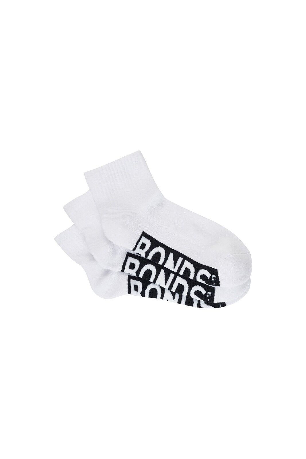 Bonds Mens Logo Cushioned Quarter Crew Socks Smooth Toe Seams 3 Pack SXN93N