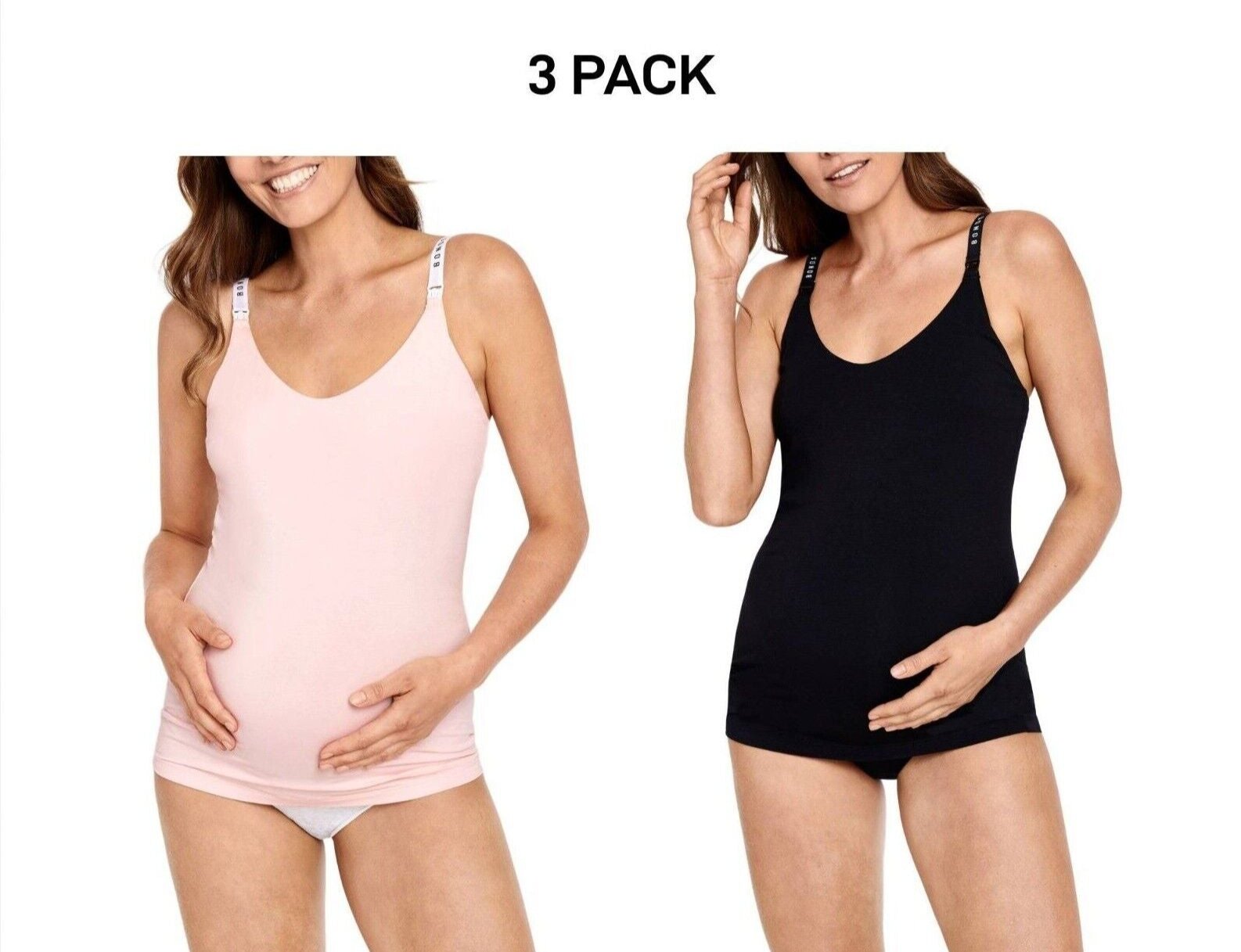 Bonds Womens Originals Maternity Support Singlet Extra Comfort 3 Pack YXF3Y