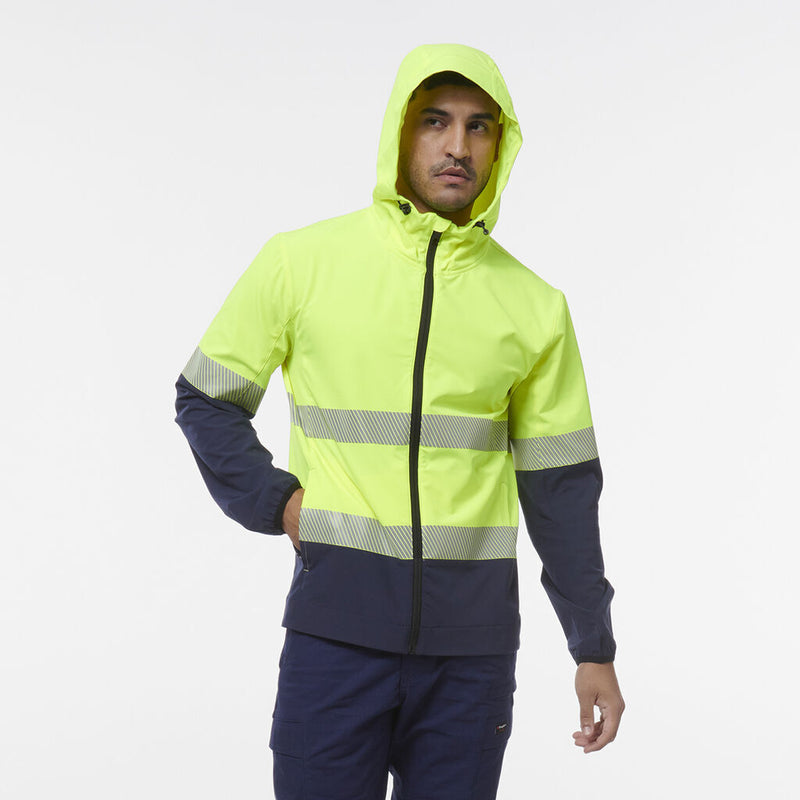 KingGee Mens Hi Vis Reflective Durable Hooded Repel Safety Work Jacket K55061-Collins Clothing Co