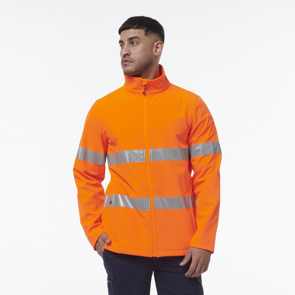 KingGee Mens Reflective Softshell Water Resistant Safety Work Jacket K55039-Collins Clothing Co