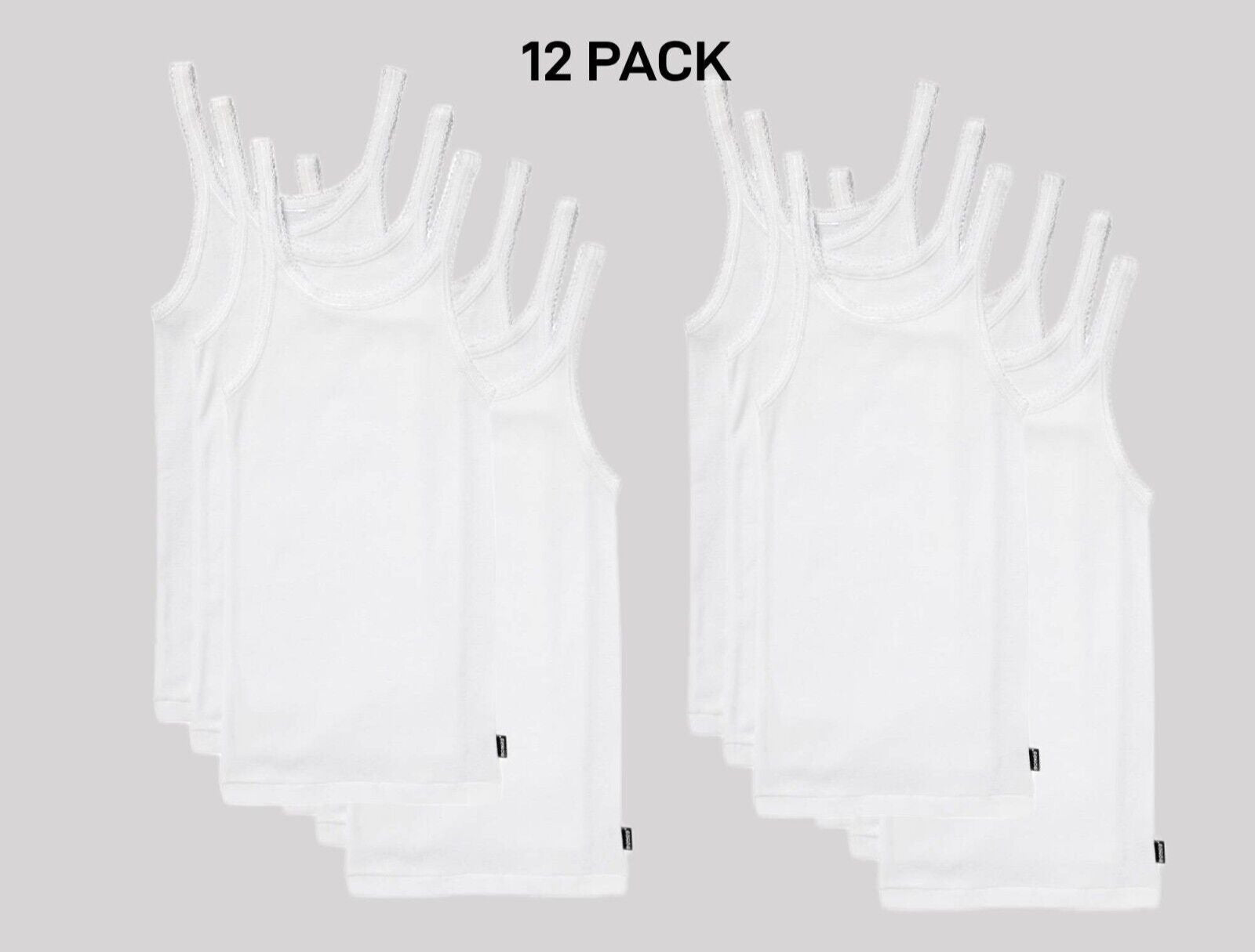 Bonds Girls Teena Singlet Super Soft Cotton Comfortable Top 12 Pack UYG43A