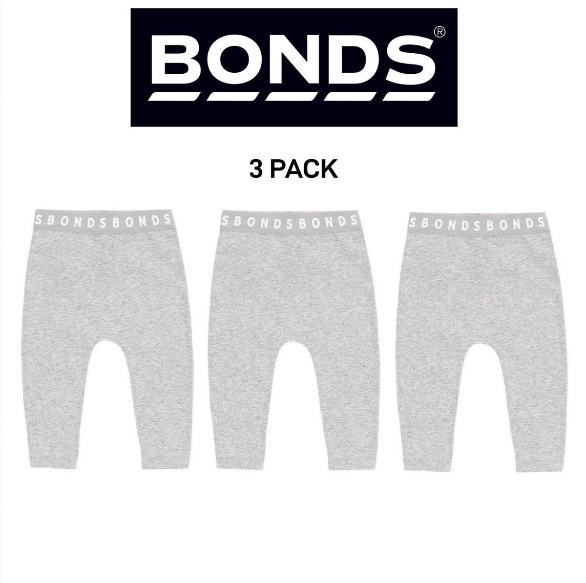 Bonds Baby Stretchies Legging Super Soft & Stretchable Comfortable 3 Pack BXF8A