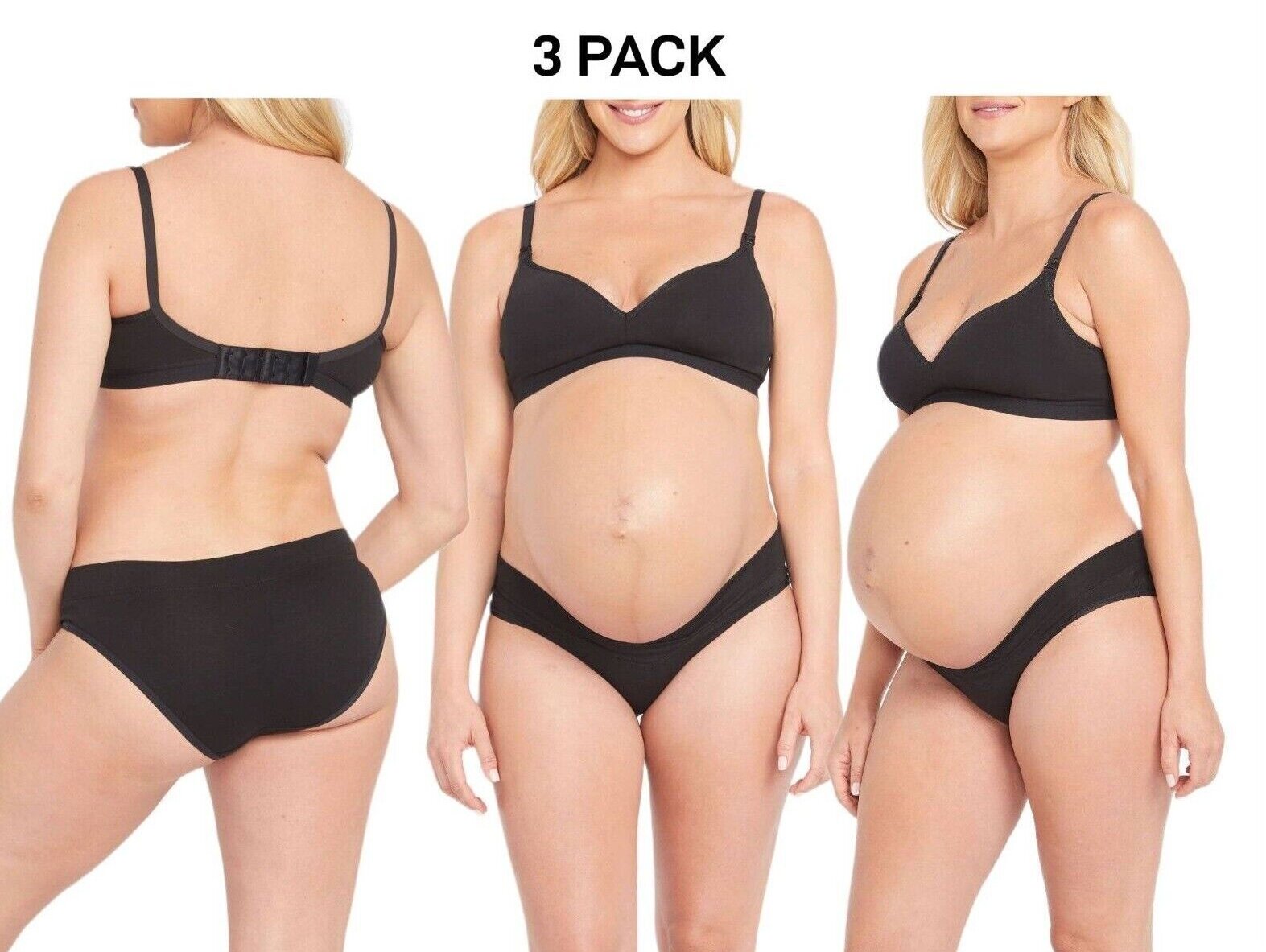 Bonds Womens Maternity Bumps Bikini Soft Fabric Matte Elastic Trim 6 Pack WW4CY