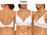 Bonds Womens Originals Wirefree Tee Shirt Bra Soft Smooth & Stretch 3 Pack YXKTY