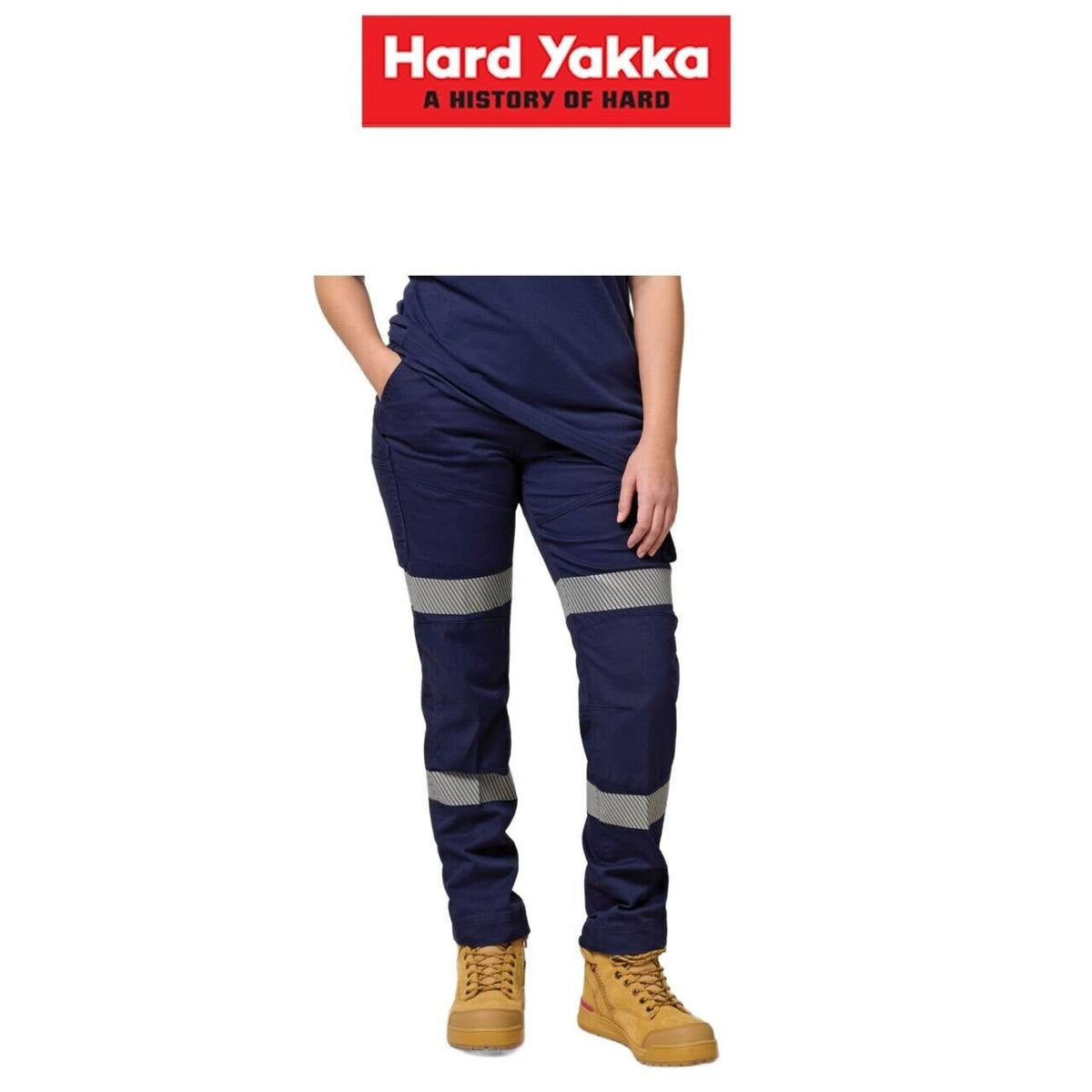 Hard Yakka Womens 3056 ToughMaxx Taped Regular Fit Comfortable Work Pants Y08121