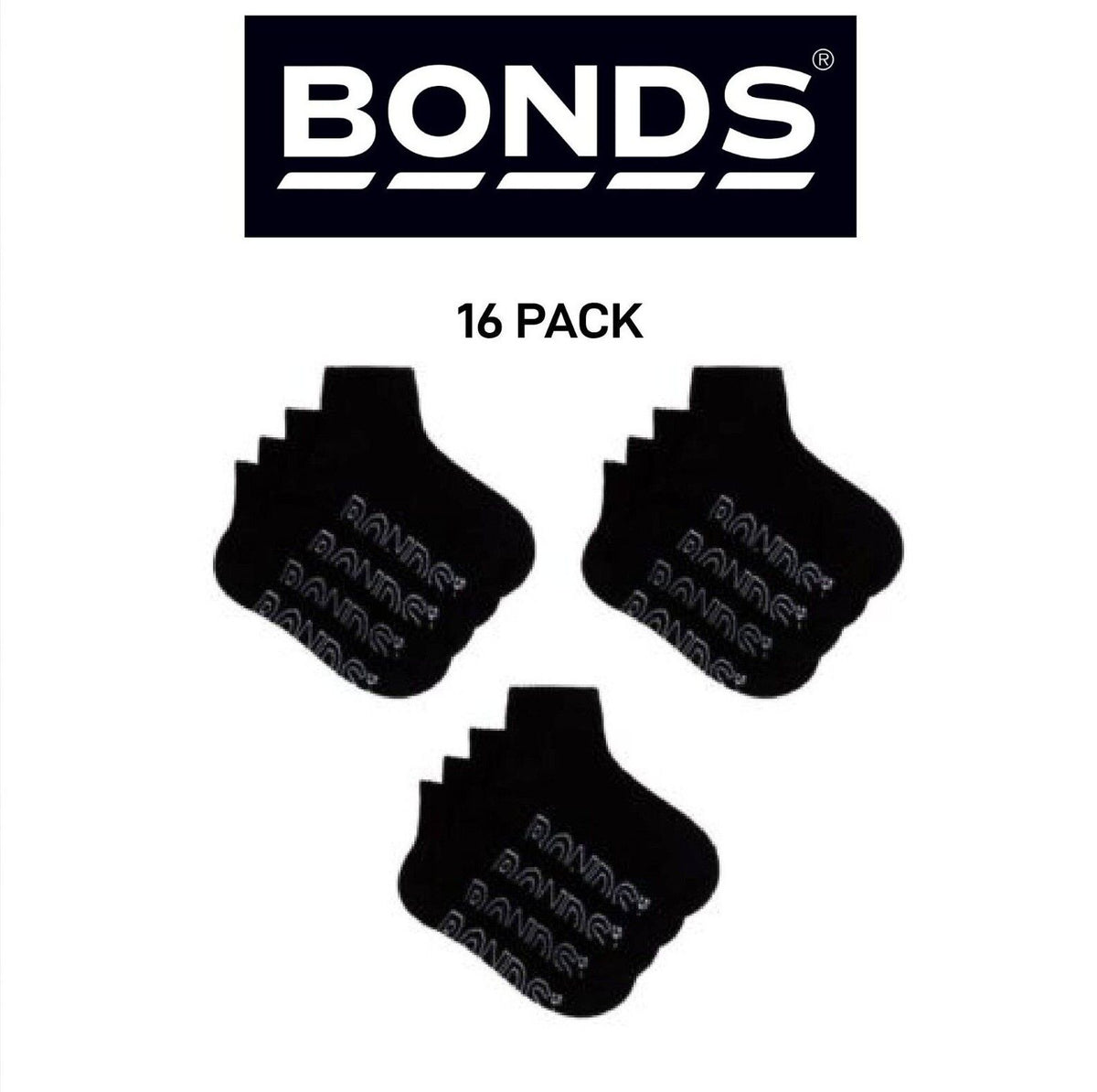 Bonds Kids Logo Light Quarter Crew Lightweight and Breathability 16 Pack RXUT4N