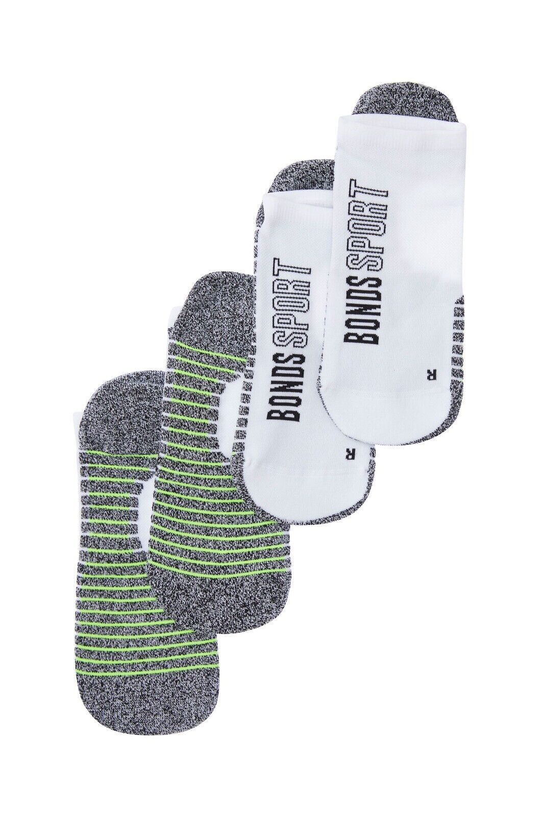 Bonds Mens Sport Tech No Show Sock Cushioned Shock-Absorbing Sole 8 Pack SYCK2N