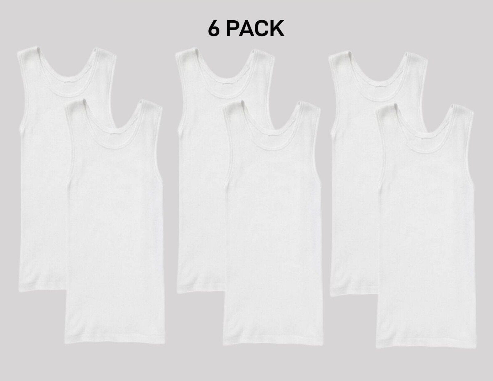Bonds Boys New Chesty Vest Cotton Singlet Super Soft Ribbed Cotton 6 Pack UYNF1B