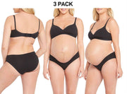 Bonds Womens Maternity Bumps Bikini Soft Fabric Matte Elastic Trim 3 Pack WW4CY
