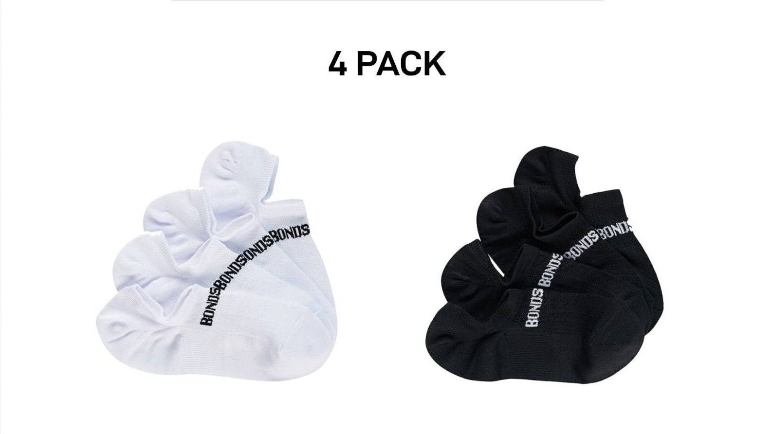 Bonds Womens Play It Cool No Show Breathable Mesh Panels Socks 4 Pack LYE74N