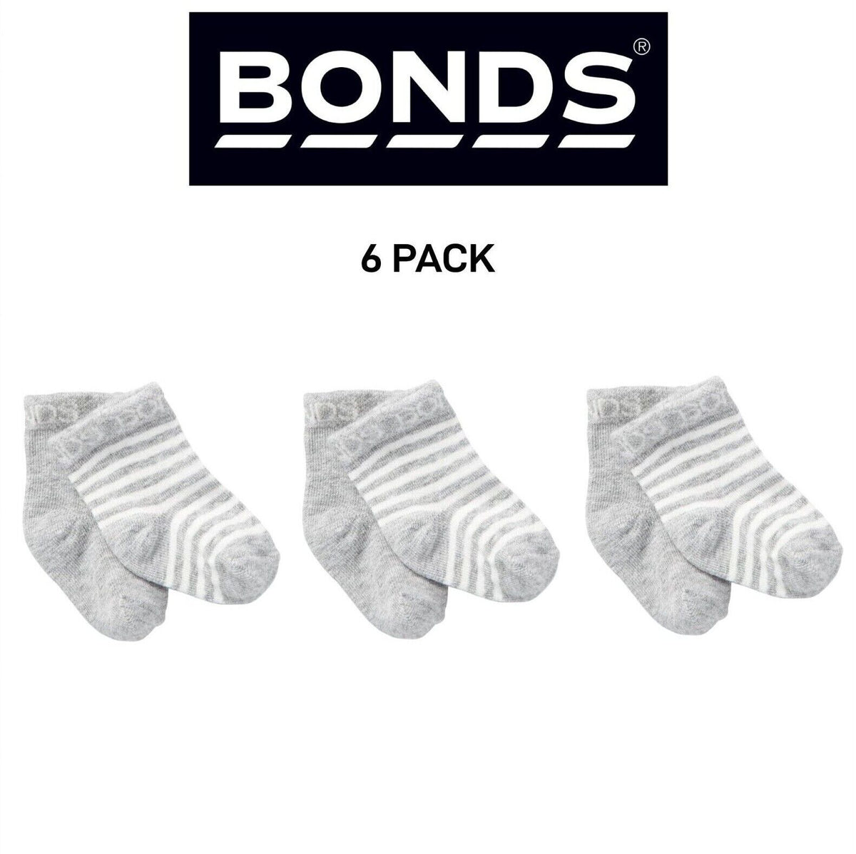 Bonds Baby Classics Bootee Comfortable Soft Natural Cotton 6 Pack RYY92N